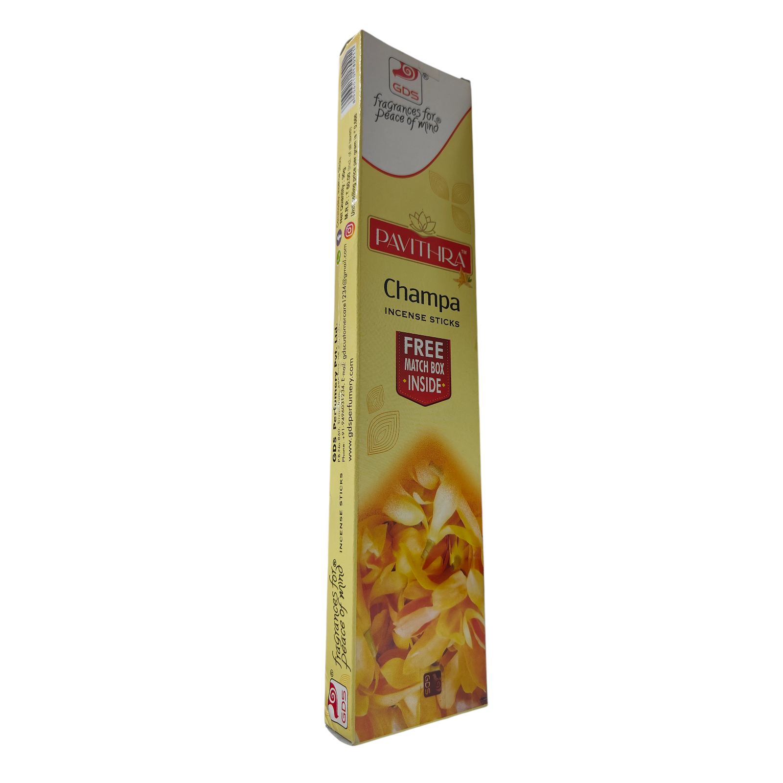 GDS PAVITHRA Champa Incense Sticks -  Divine Plumeria floral fragrance for Spiritual Moments