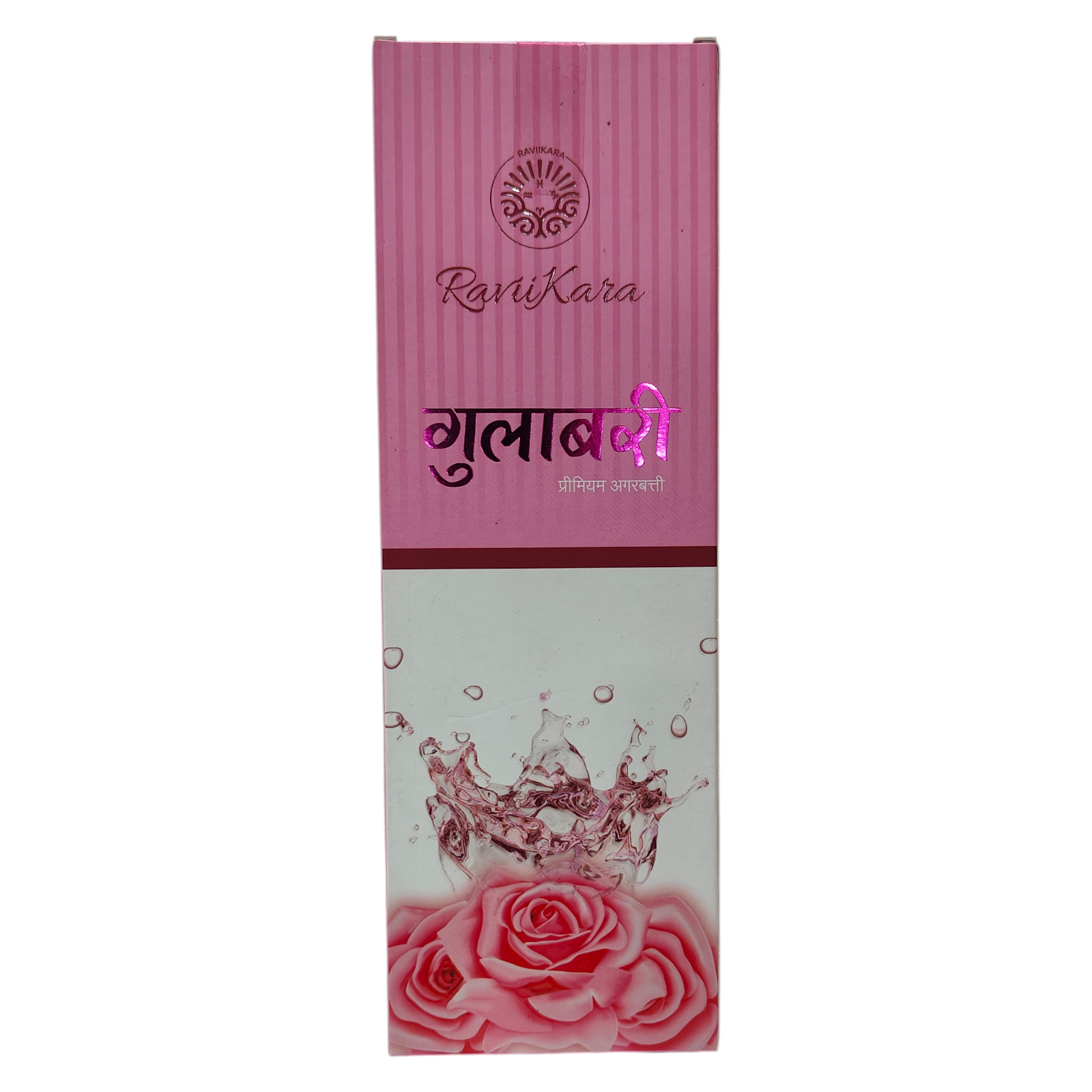 Ravikara Gulabari Premium Incense Sticks - Fresh Rose Aroma Agarbathi for Pooja & Yoga