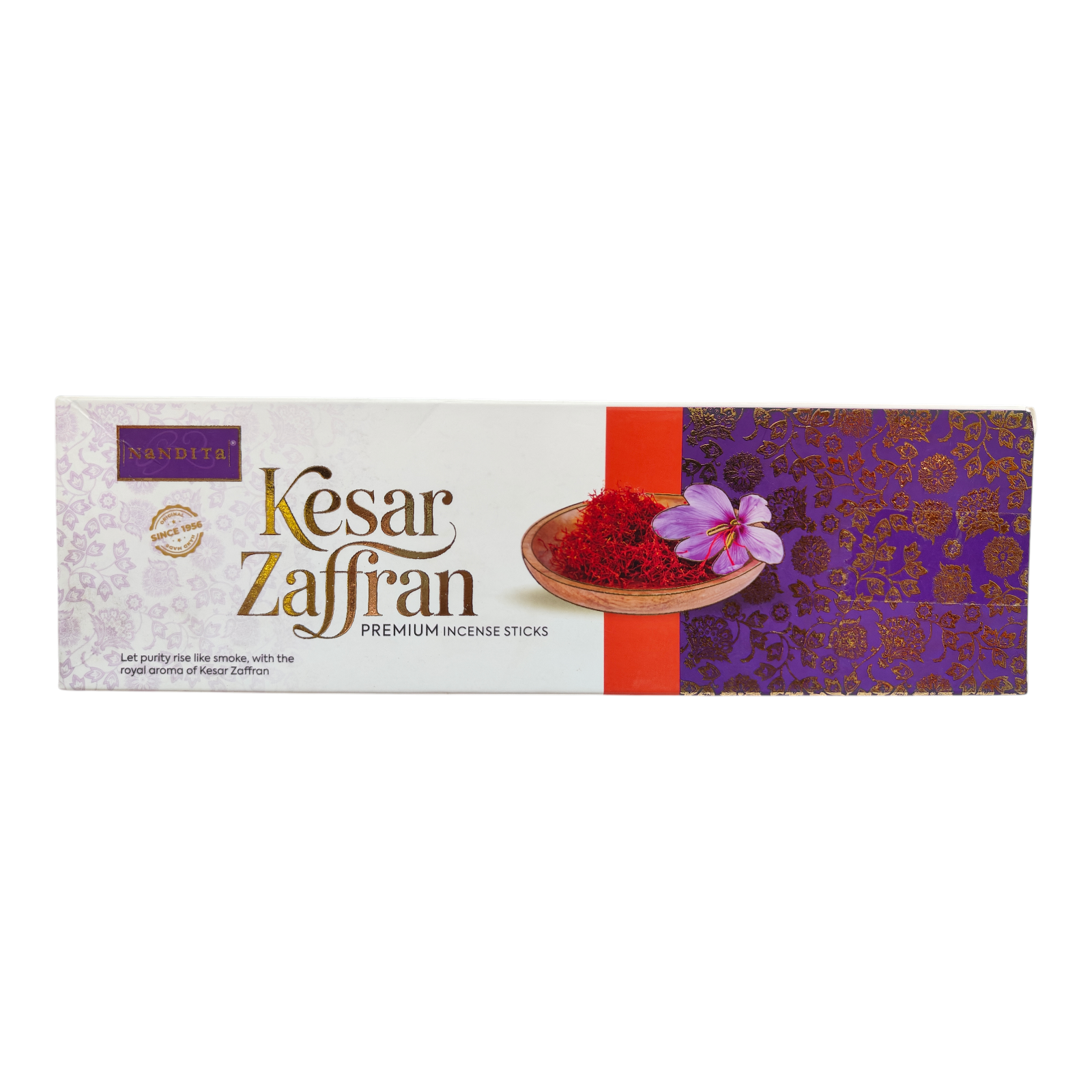 Nandita Kesar Zaffran Premium Incense Sticks - Saffron Masala Agarbatti for Meditation & Pooja