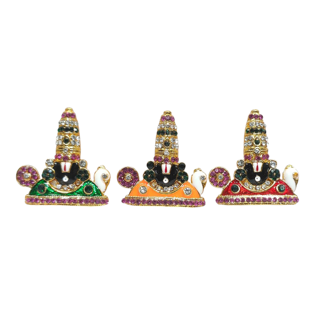 Sri Balaji Holy Face Stone art work Car Dashboard show piece - Pooja Worship & spiritual Gift