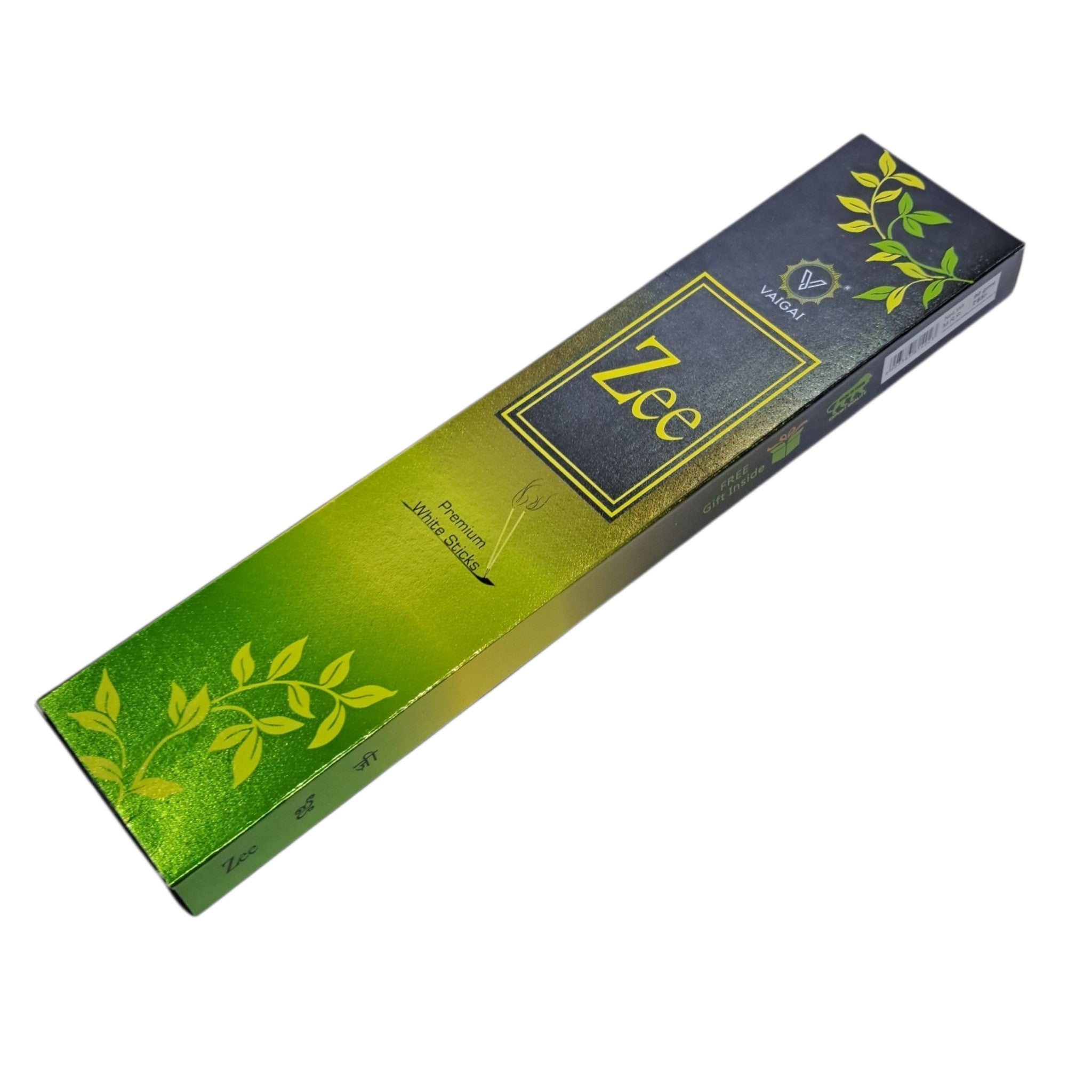 Vaigai Zee Premium White Sticks - Rich Charcoal-free incense for Pooja rituals