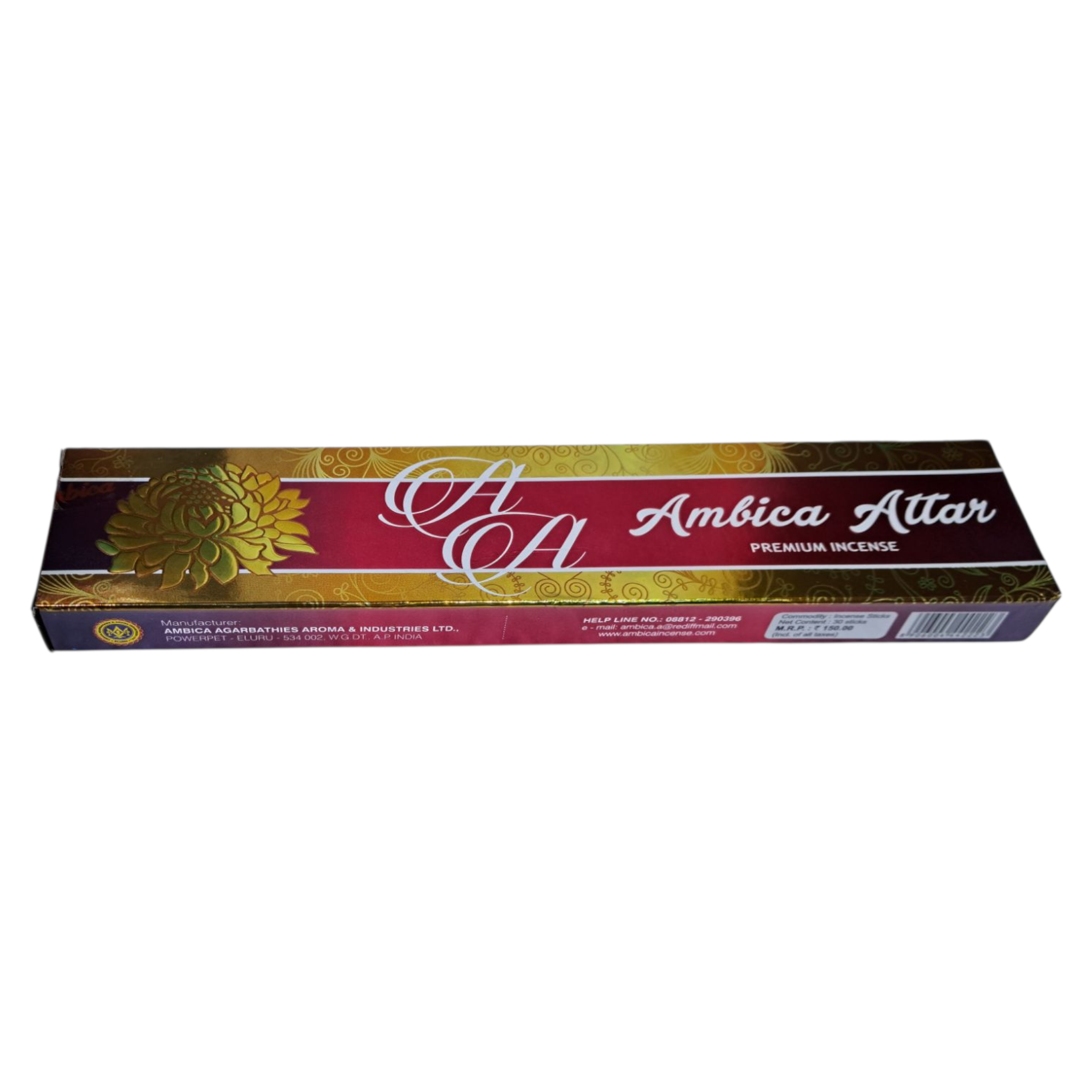 Ambica Attar Premium Incense Sticks Herbal & Natural Long-lasting Aroma அம்பிகா அத்தர் அகர்பத்தி