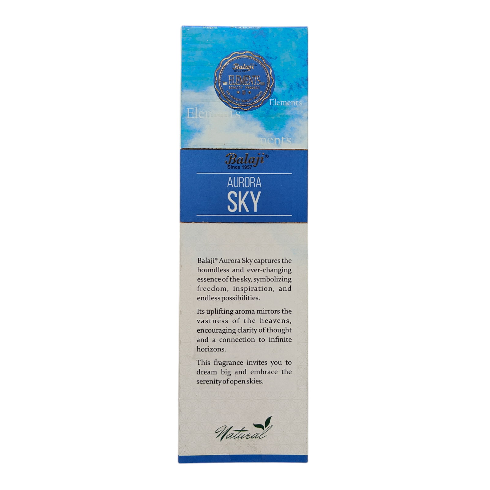 Balaji Aurora Sky Incense - fragrance to dream big