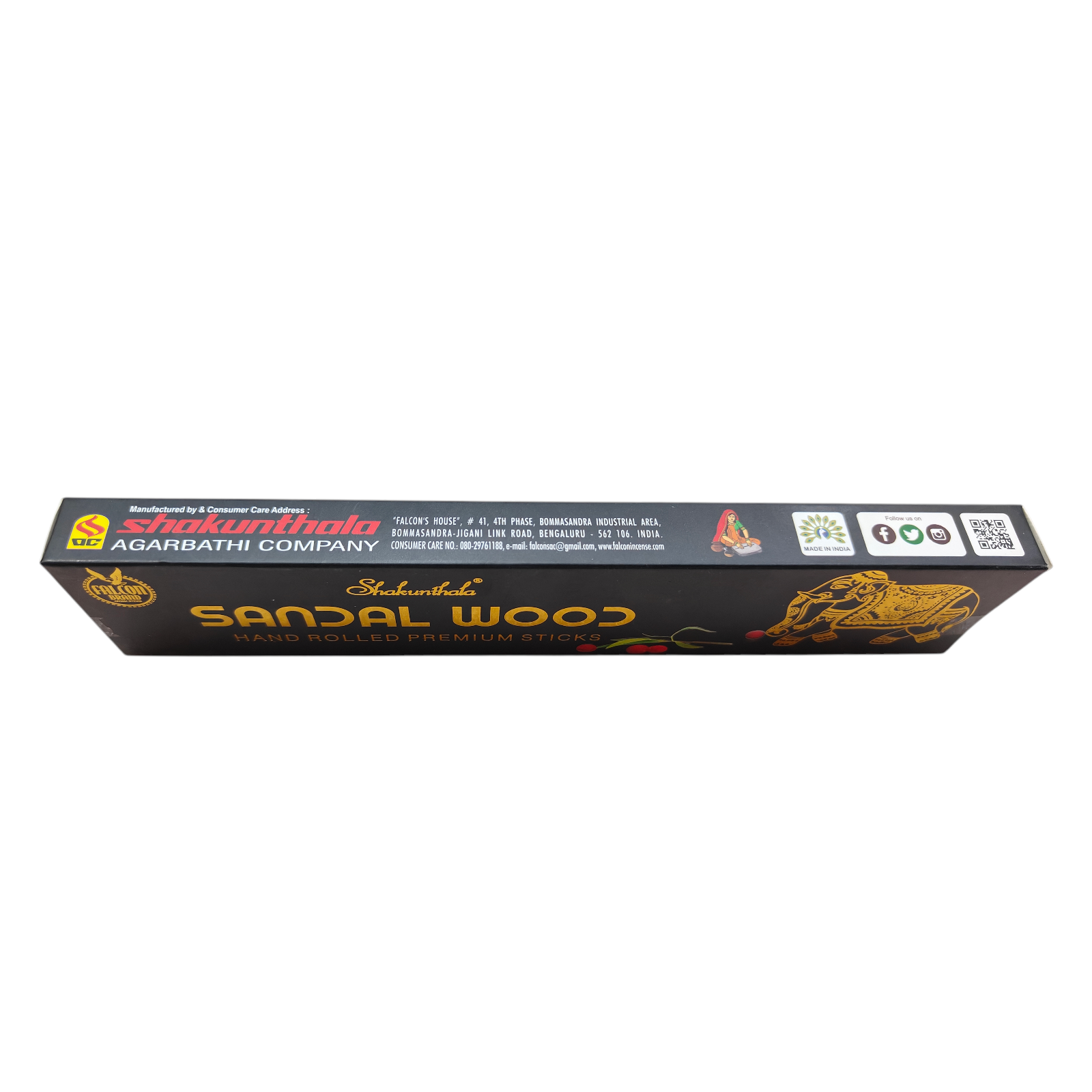 Shakunthala  Sandal Wood Hand Rolled Premium Sticks - Traditional Chandan Agarbatti for Meditation & Pooja