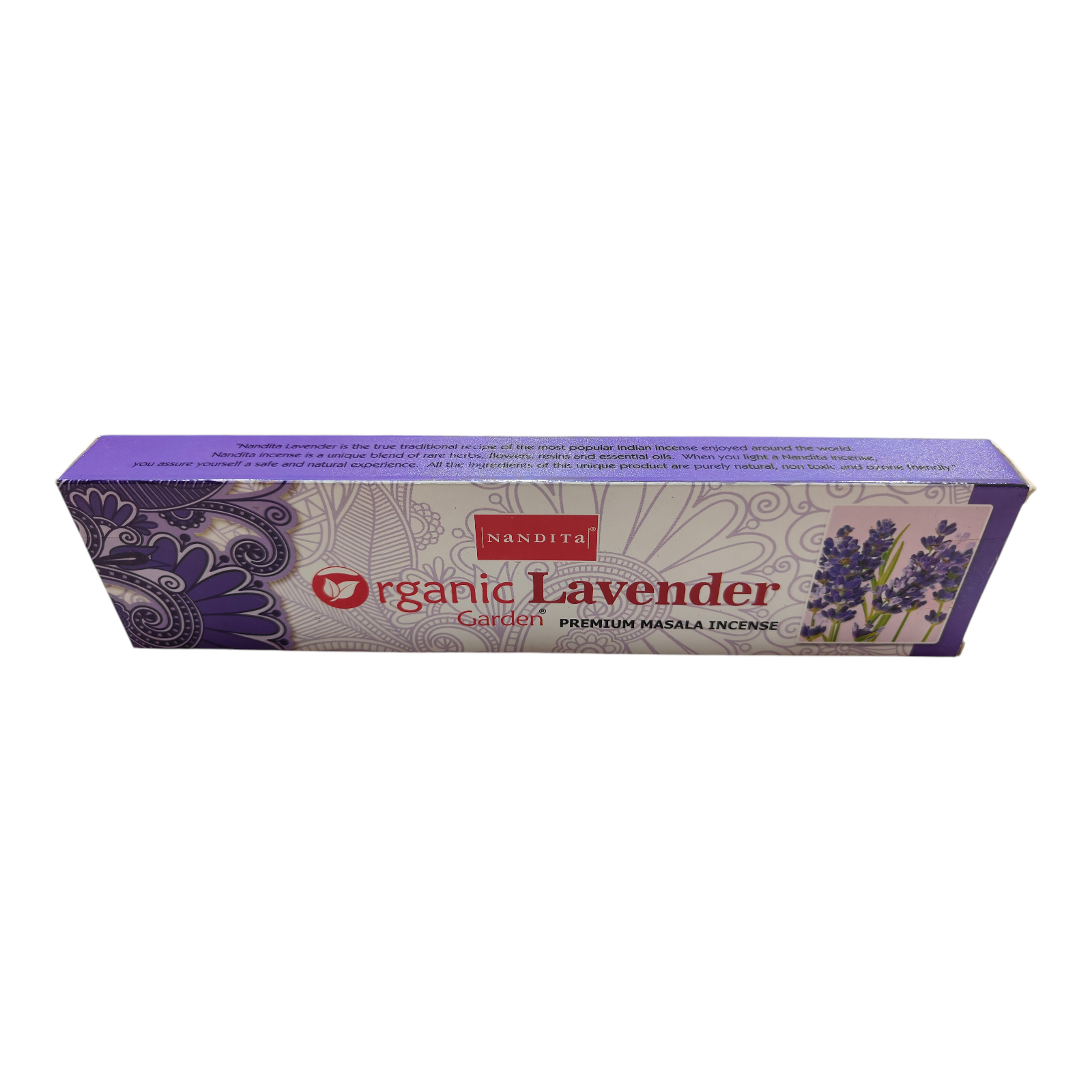 Nandita Organic Lavender Garden Premium Incense Sticks - Rich Floral Fragrance for Spiritual Moments