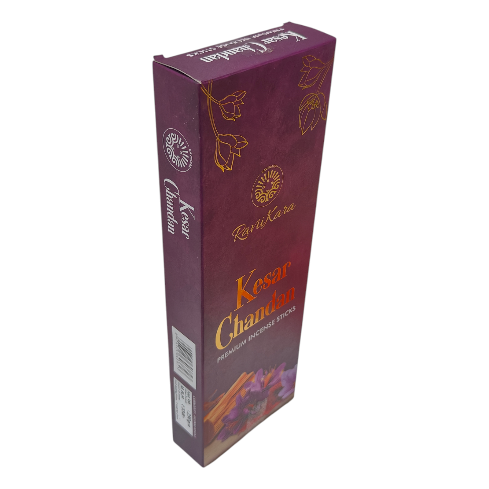 Ravikara Kesar Chandan Premium Incense Sticks - Saffron Sandalwood Agarbathi for Pooja & Meditation