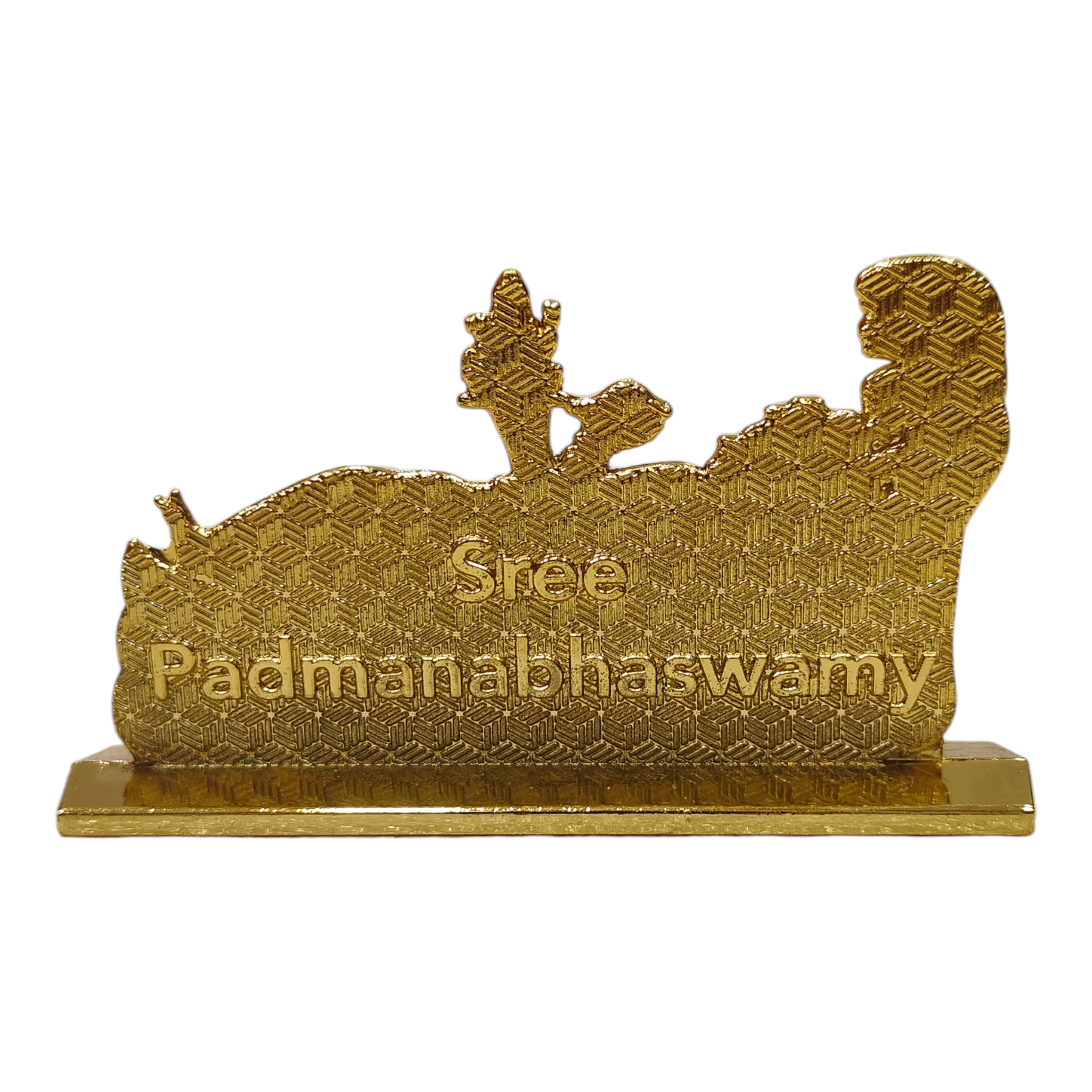 Sri Ranganatha Golden shining Car Dashboard Showpiece -Divine Vishnu Décor & Spiritual Gifting