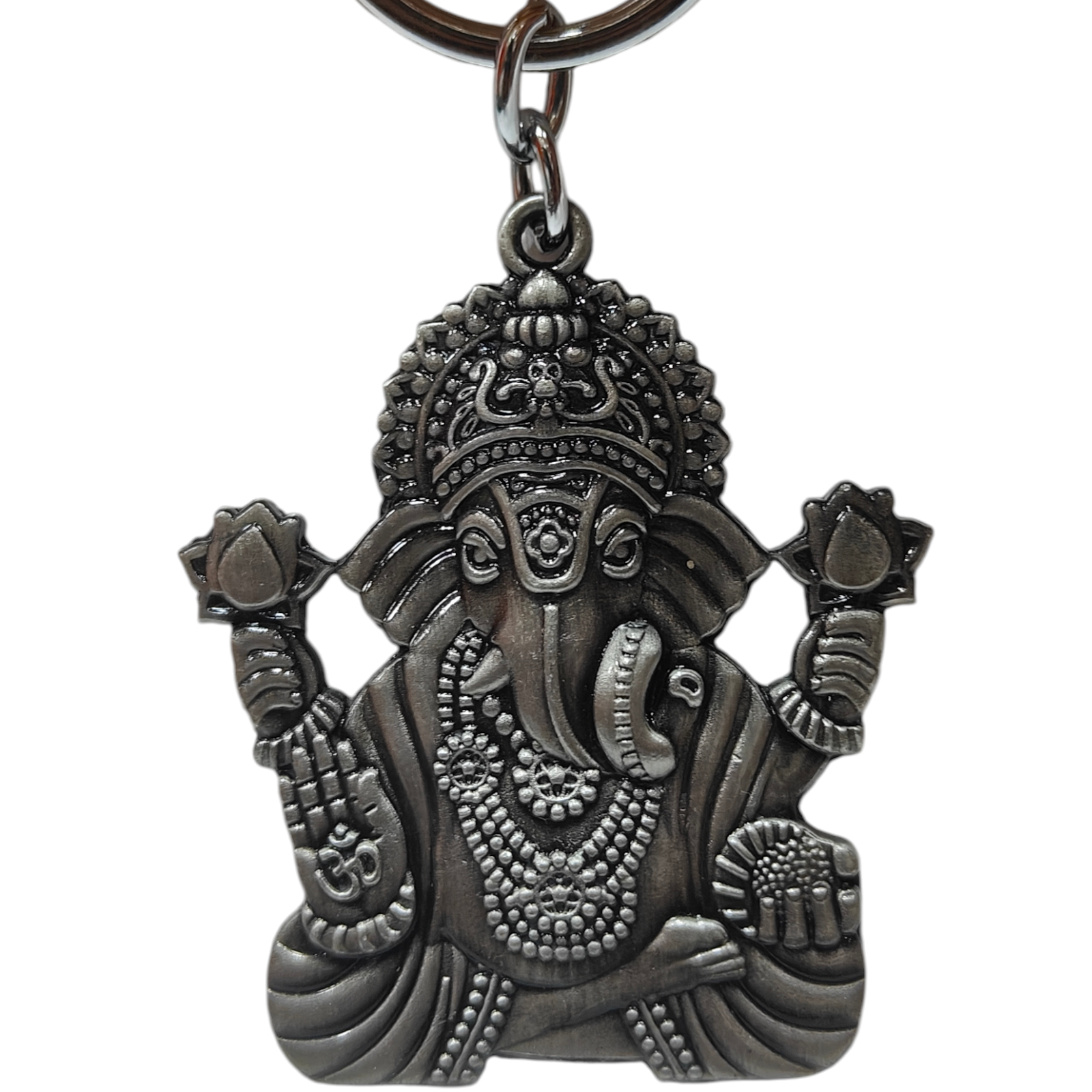 Sri Ganesh Silver Antique Key Chain - Auspicious Return gift for Children