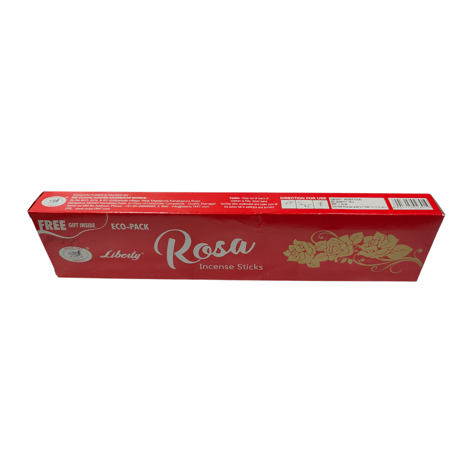 Liberty Rosa Incense Sticks - Garden Fresh Gulab Aroma for spiritual Space
