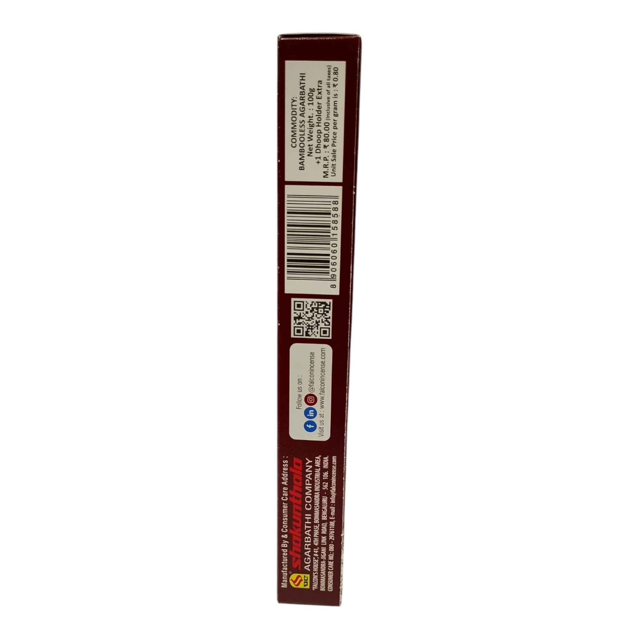 Falcon Brand Kesar Chandan Premium Bambooless Dhoop Sticks - 100% Charcoal Free - Long Lasting Saffron & Sandalwood Fragrance