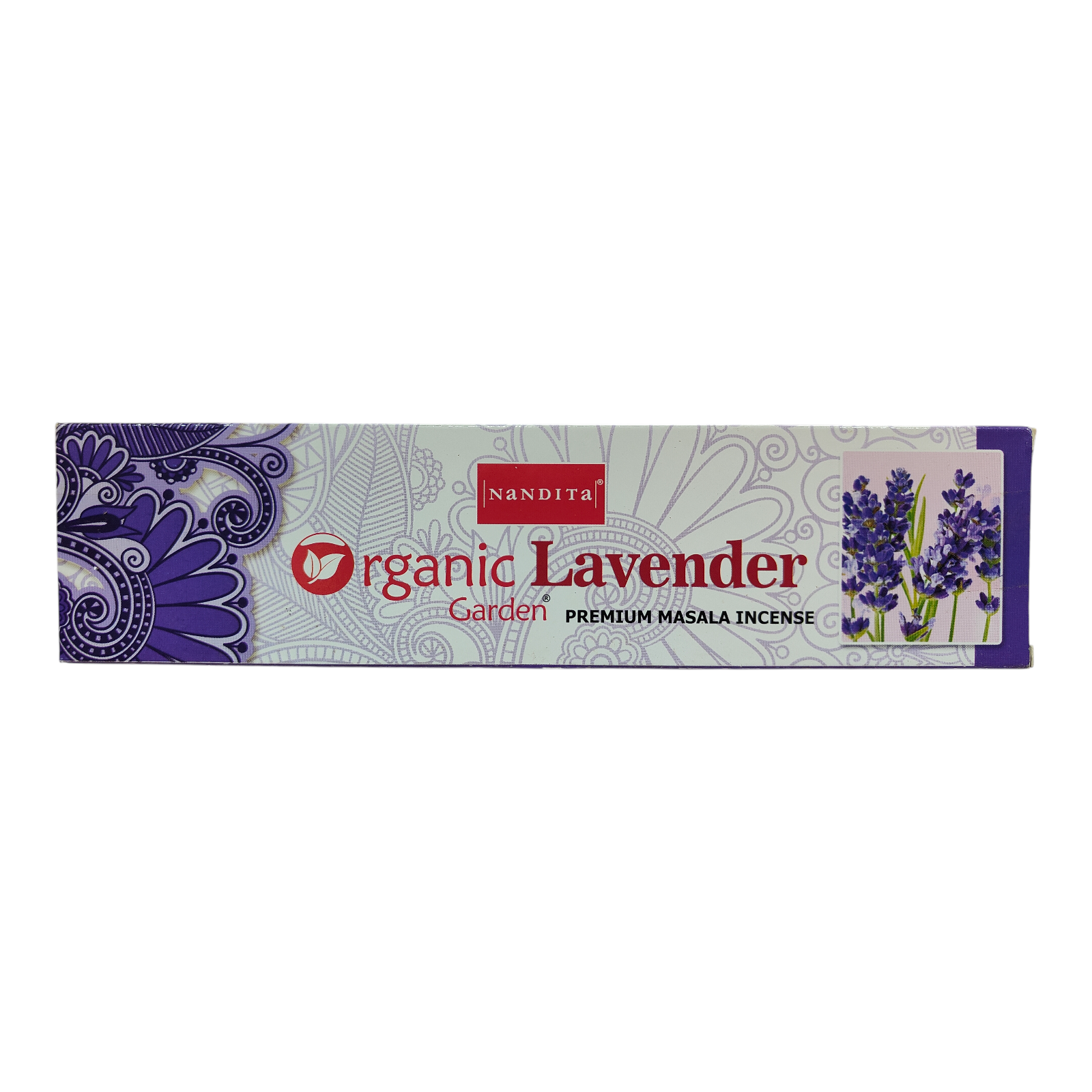 Nandita Organic Lavender Garden Premium Incense Sticks - Rich Floral Fragrance for Spiritual Moments