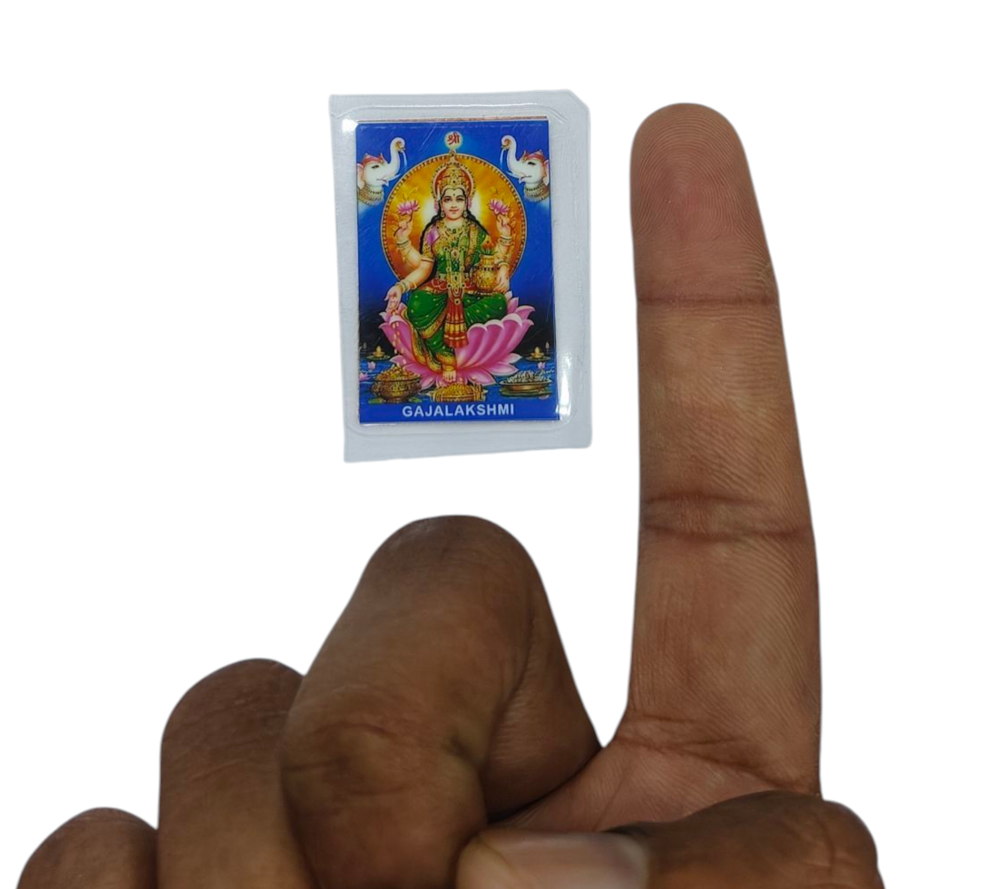 Sri Laskhmi Chakra Yantra Pocket Size 2x1.5 inches Auspicious Wealth, Prosperity & Protection