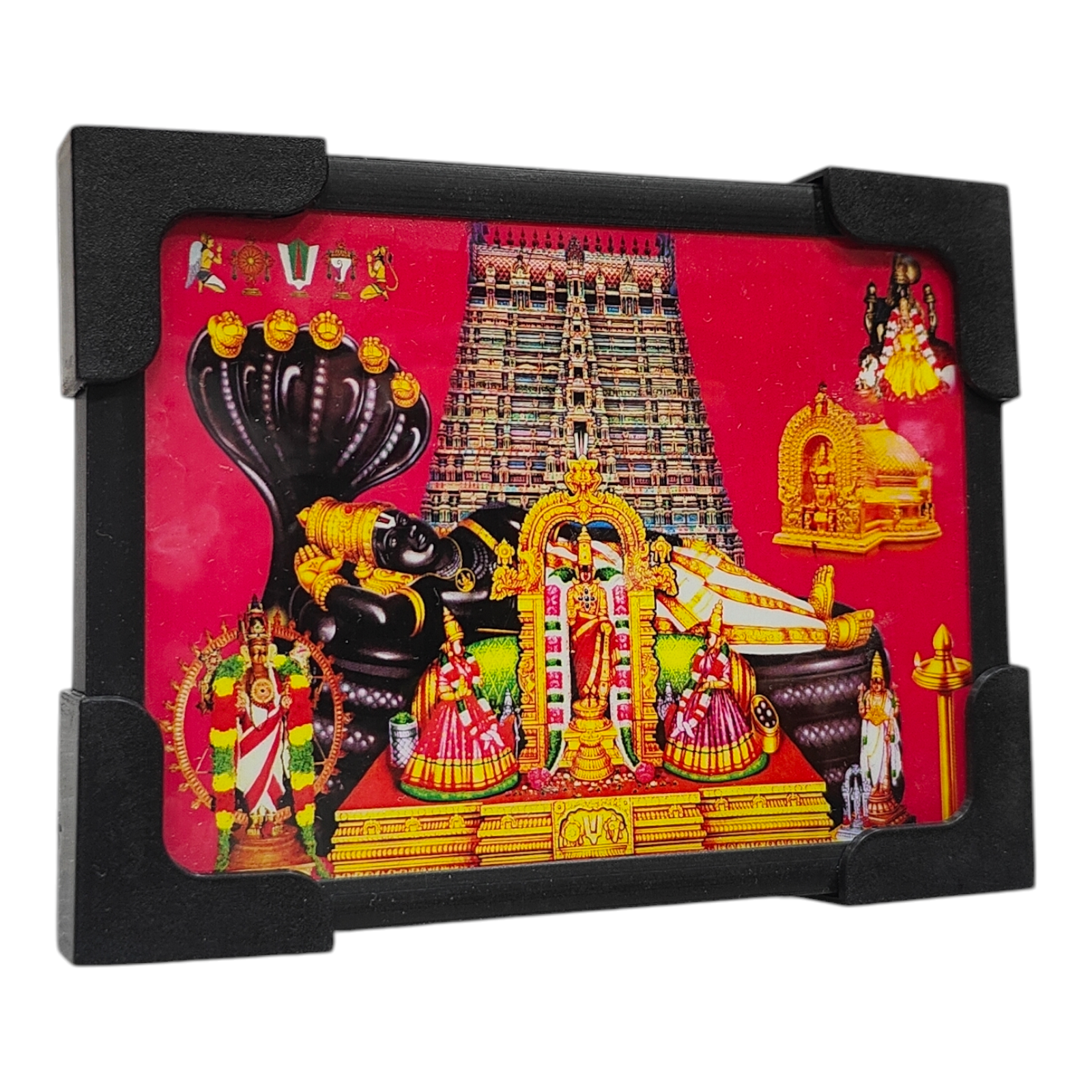 Sri Ranganatha Swami Photo Frame Table Showpiece 4 x 3 inch - Home Décor & Spiritual Gifting