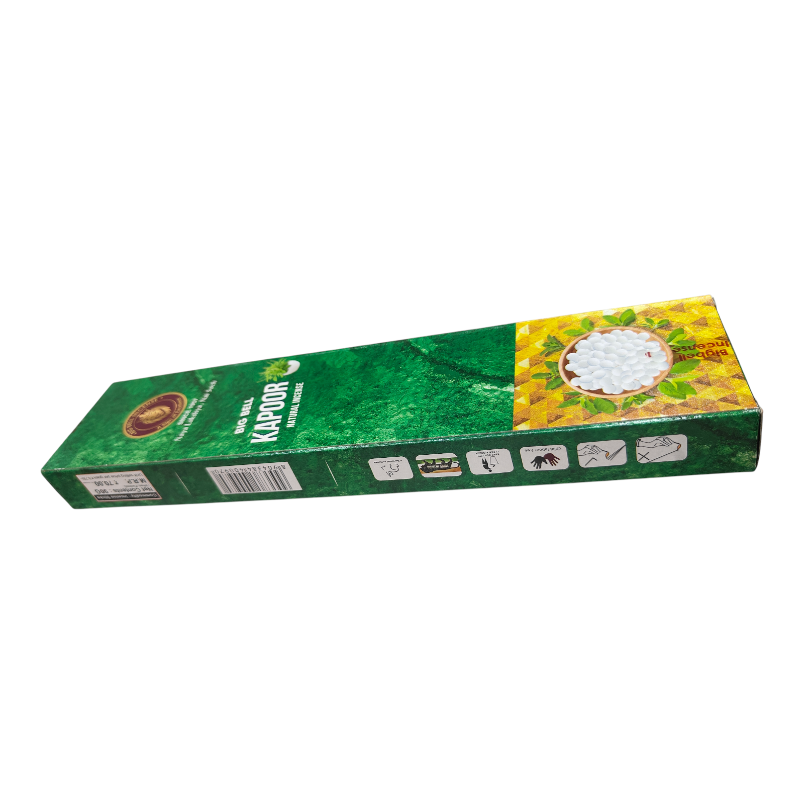 Big Bell Kapoor Natural Incense Stick -Pure Camphor Fragrance Agarbatti for Pooja & Purification