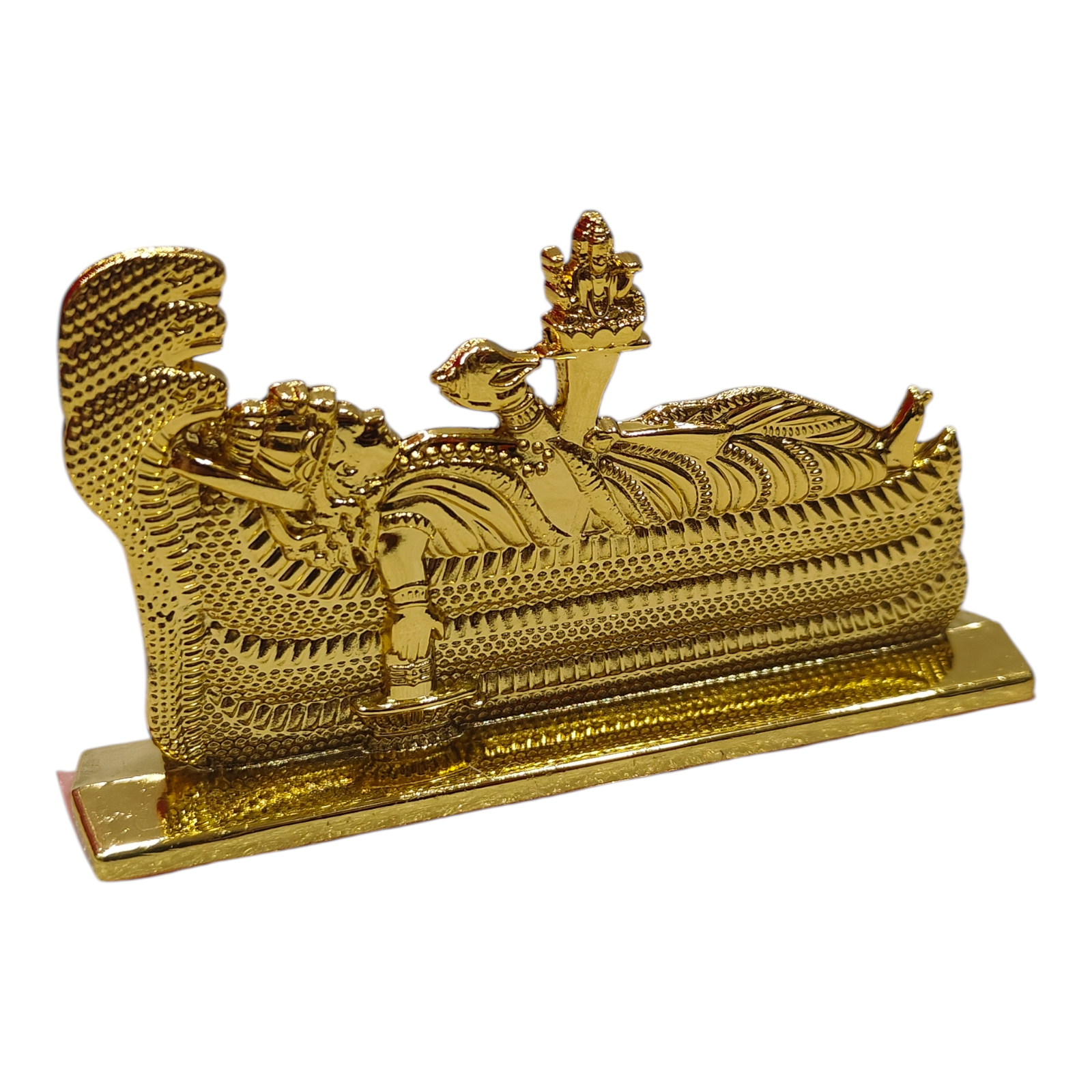 Sri Ranganatha Golden shining Car Dashboard Showpiece -Divine Vishnu Décor & Spiritual Gifting